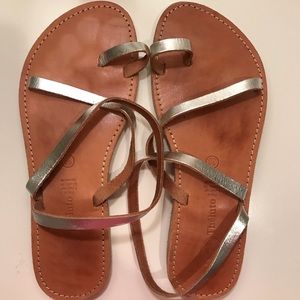 Theluto Silver Sandals - Worn once - Size 38